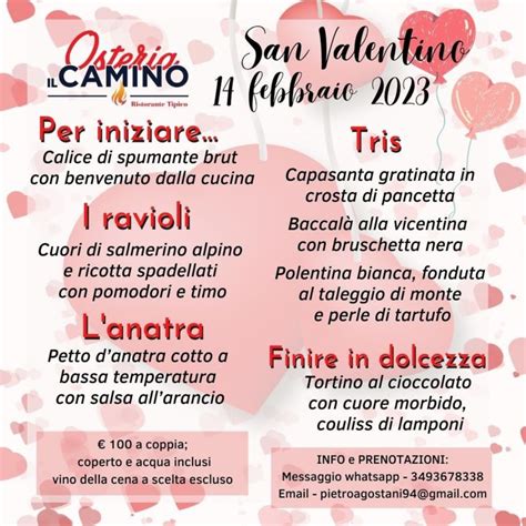 menu economico per san valentino